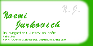 noemi jurkovich business card
