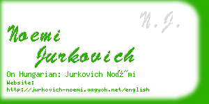 noemi jurkovich business card